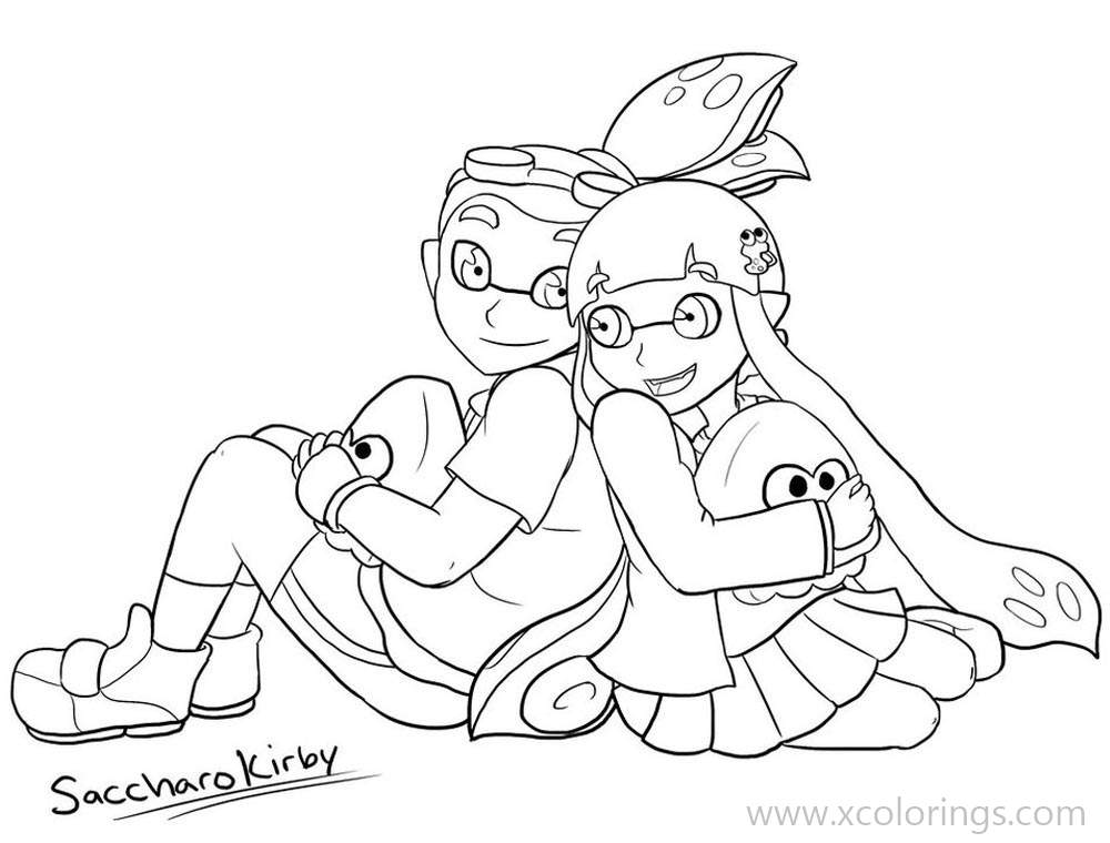 Free Fan Art of Splatoon Coloring Pages printable