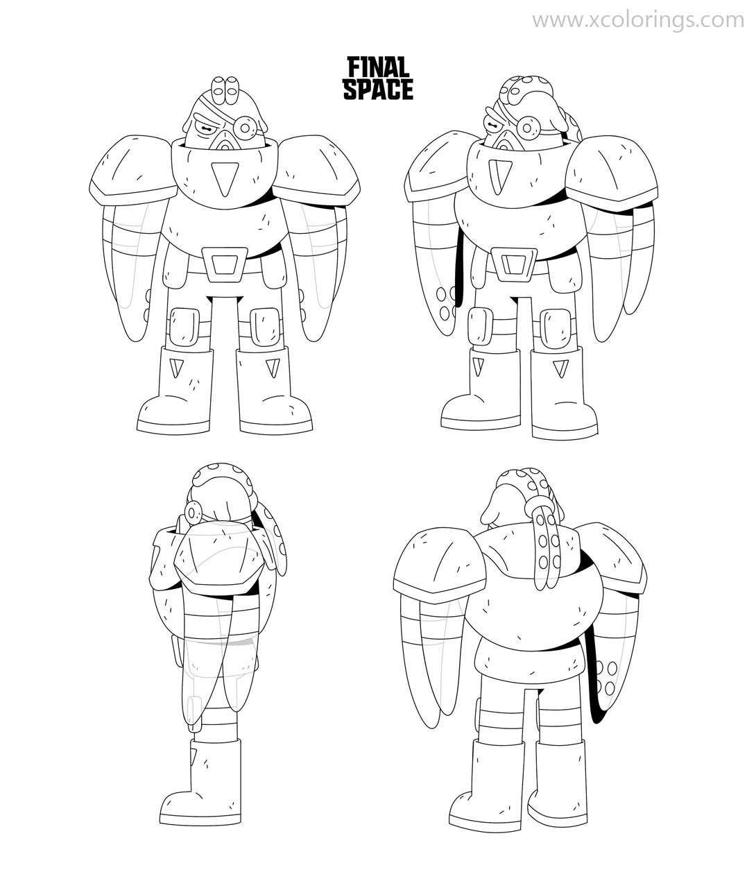 Free Final Space Coloring Pages Alex Horan printable