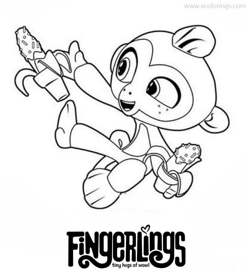 Free Fingerlings Boris Coloring Pages printable
