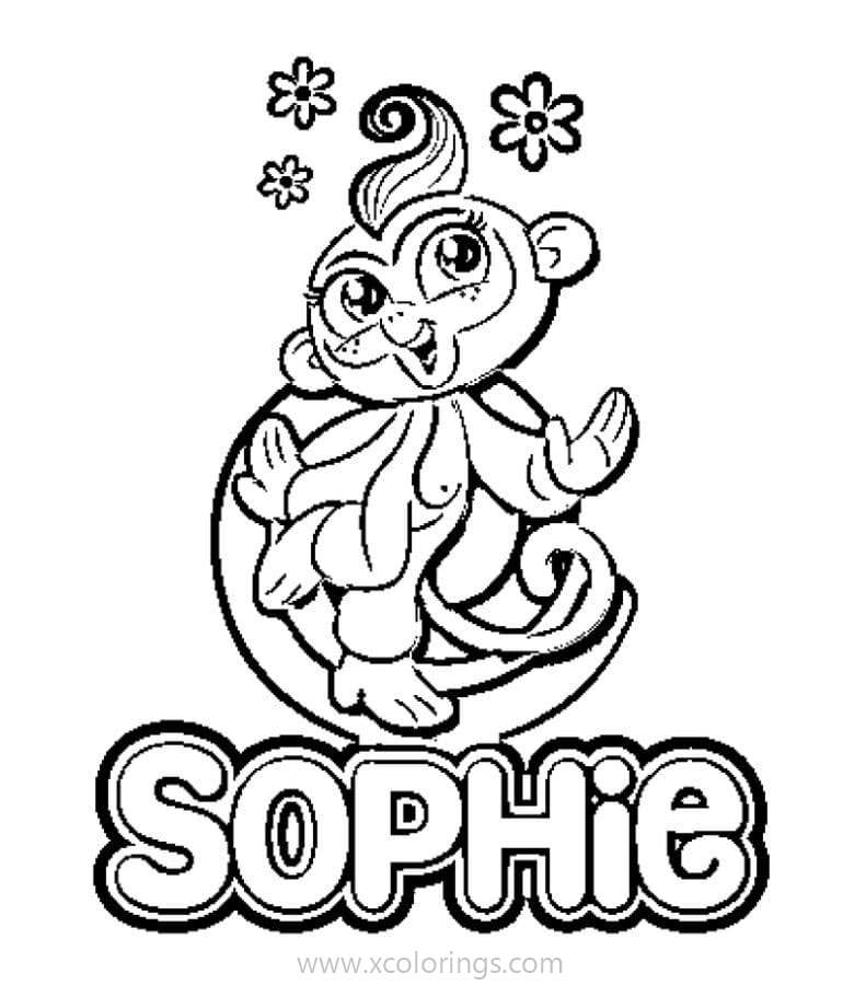 Free Fingerlings Coloring Pages Monkey Sophie printable