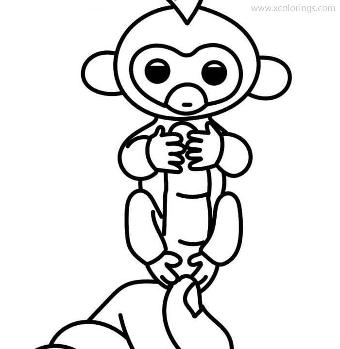 Free Fingerlings Coloring Pages Monkey and Finger printable