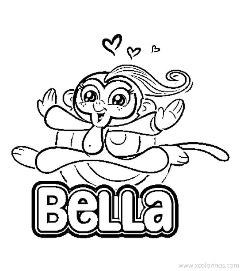 Free Fingerlings Monkey Coloring Pages Bella printable