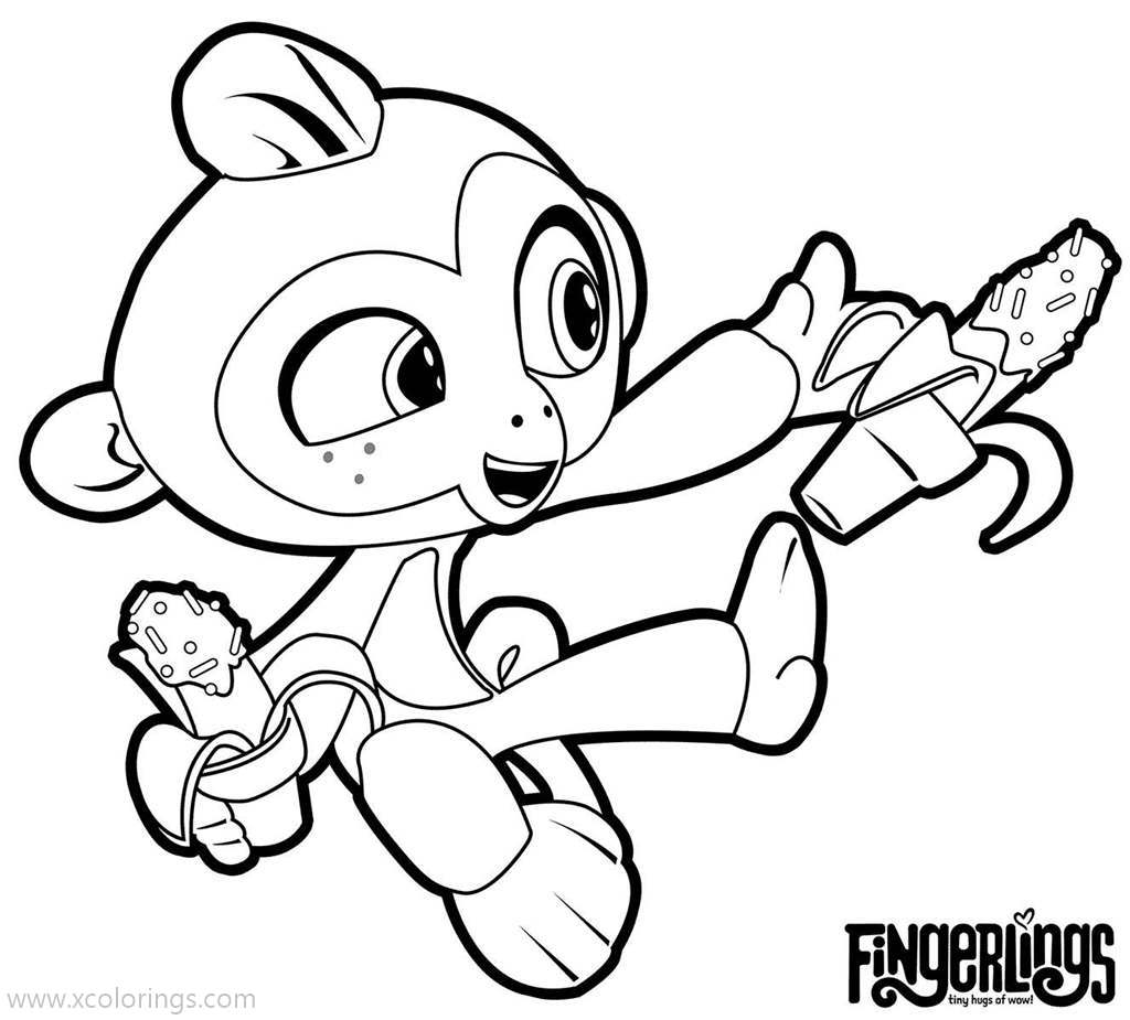 Free Fingerlings Toy Coloring Pages Boris printable