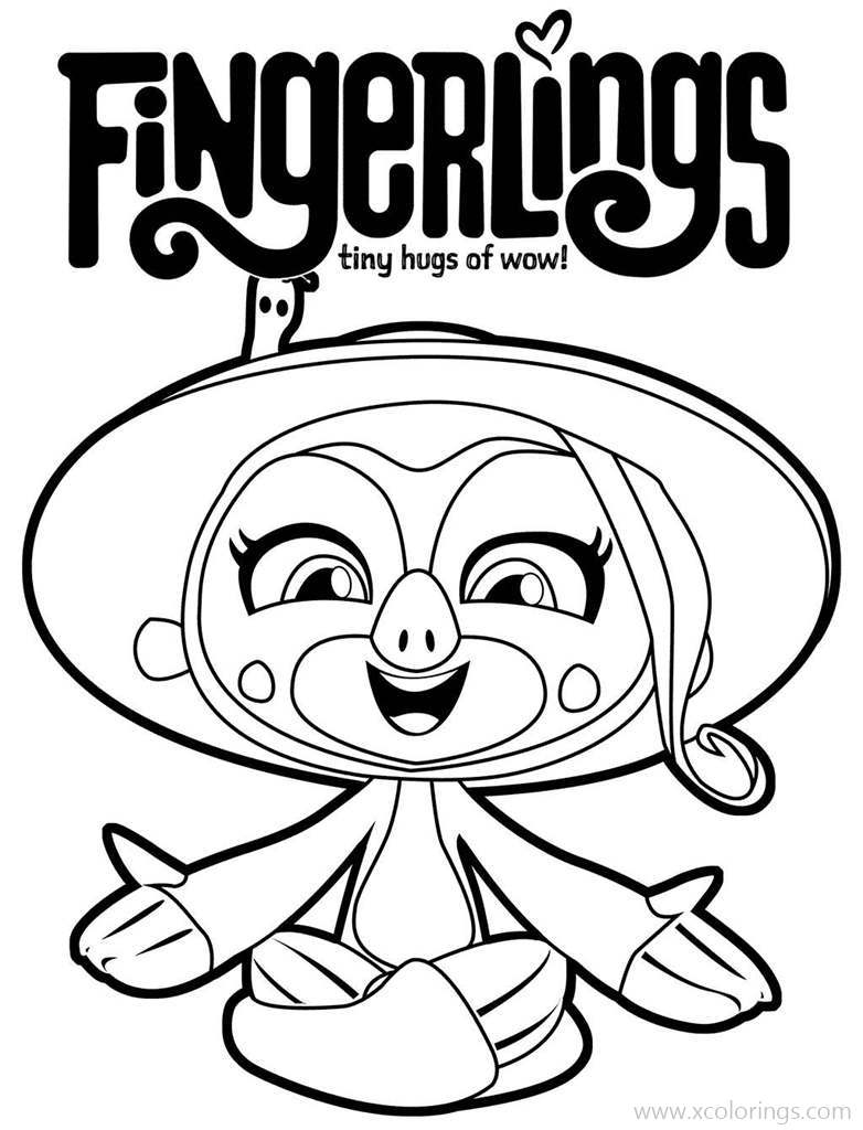 Free Fingerlings Toy Coloring Pages Marge printable