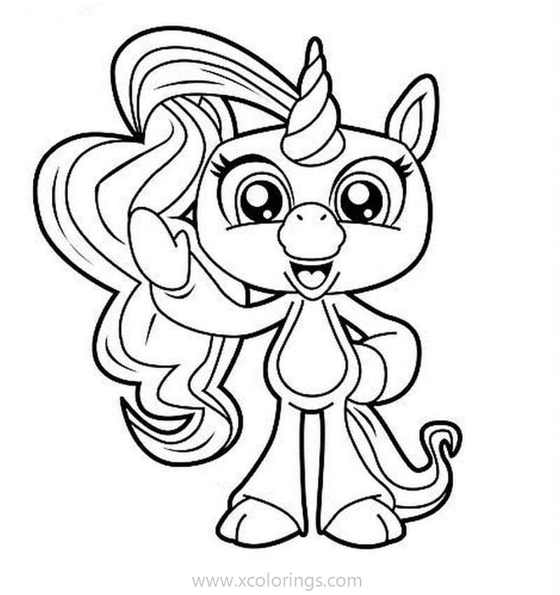 Free Fingerlings Unicorn Coloring Pages printable