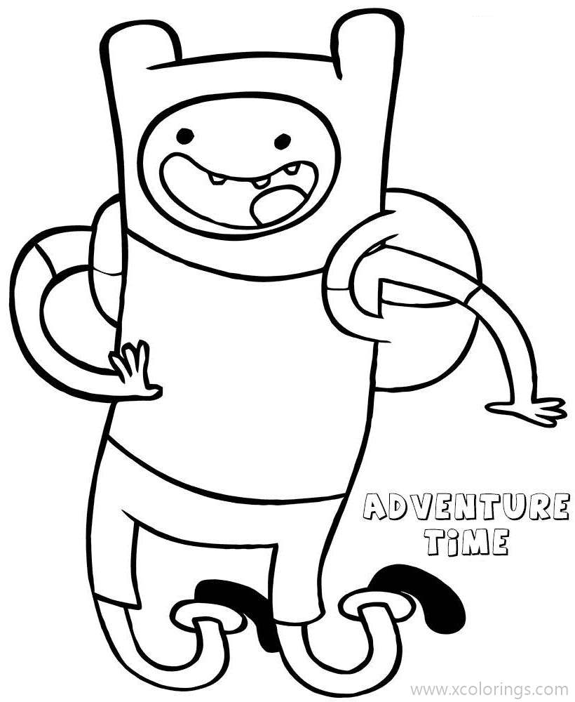 Free Finn from Adventure Time Coloring Pages printable