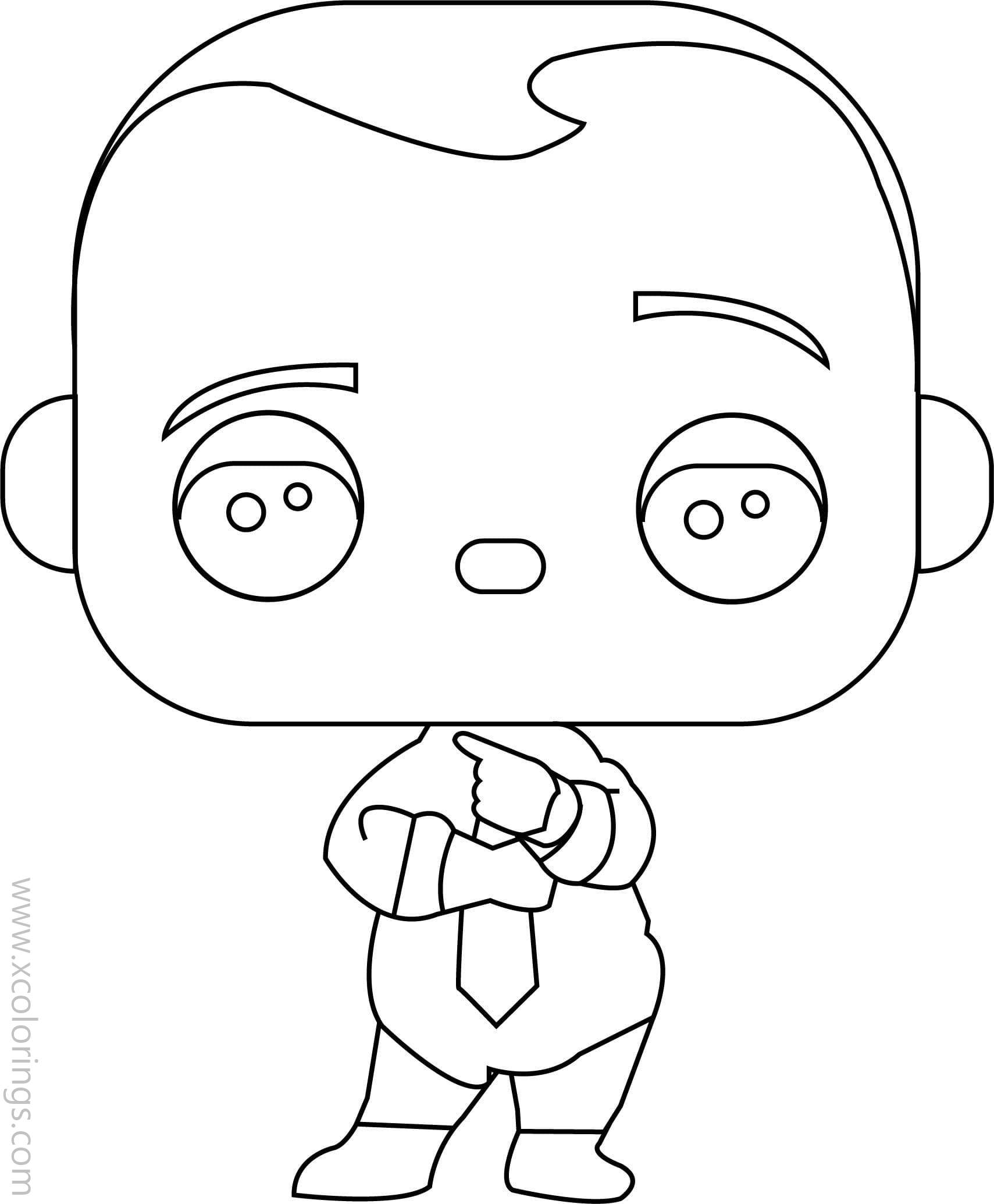 Free Funko POP Coloring Pages Boss Baby printable