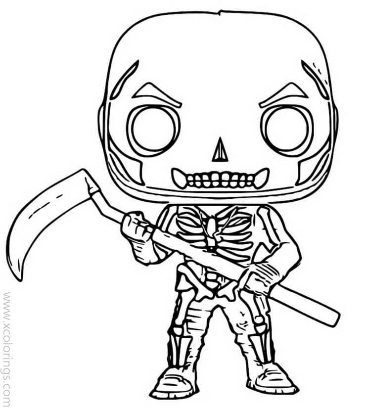Free Funko POP Coloring Pages Fortnite Skull printable