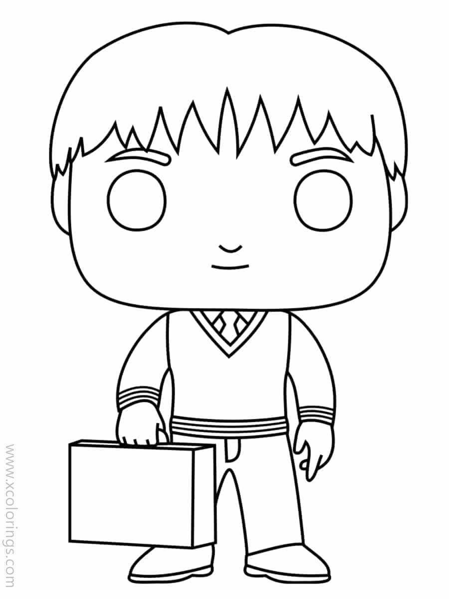 Free Funko POP Coloring Pages Fred Weasley printable