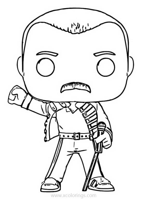 Free Funko POP Coloring Pages Freddy Mercury printable