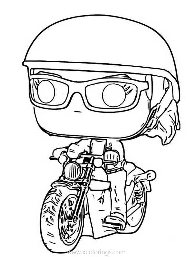 Free Funko POP Coloring Pages Scooter Rider printable