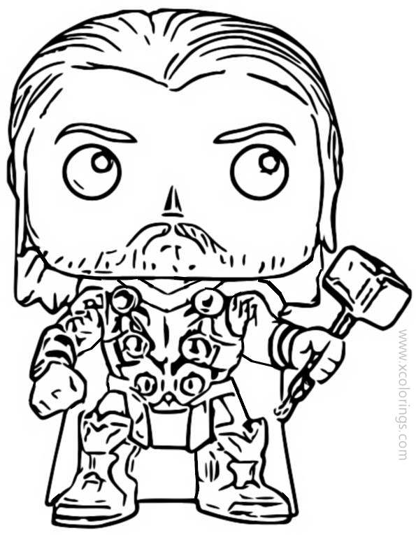 Free Funko POP Thor Coloring Pages printable