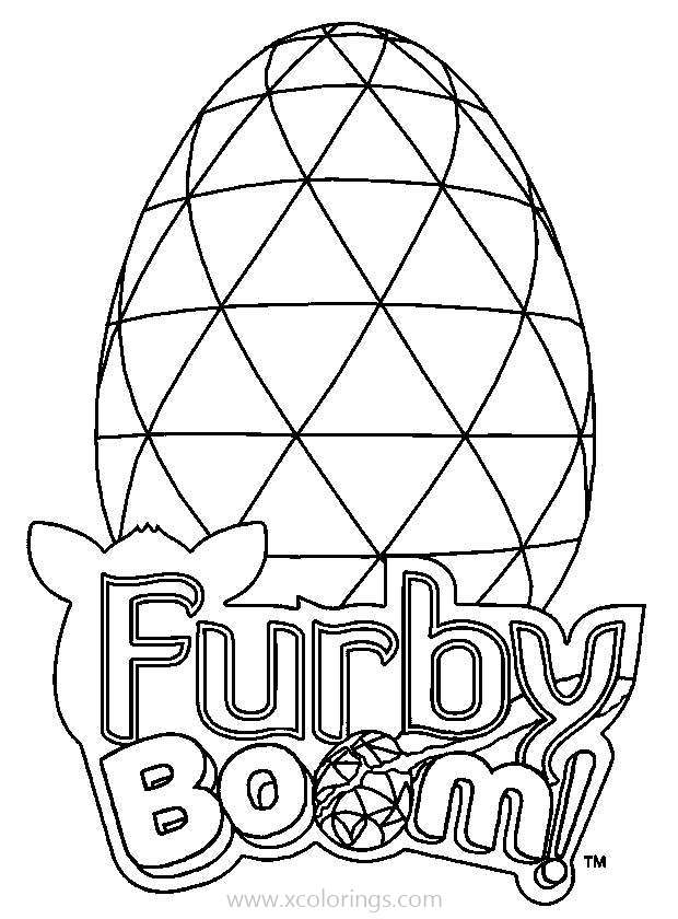 Free Furby Boom Logo Coloring Pages printable