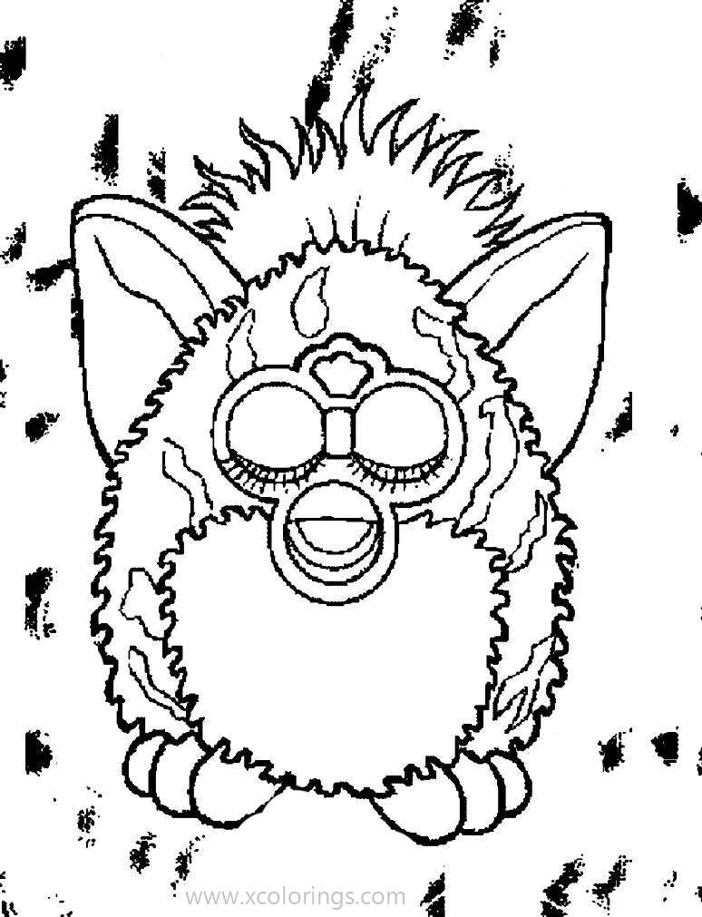 Free Furby Closed His Eyes Coloring Pages printable