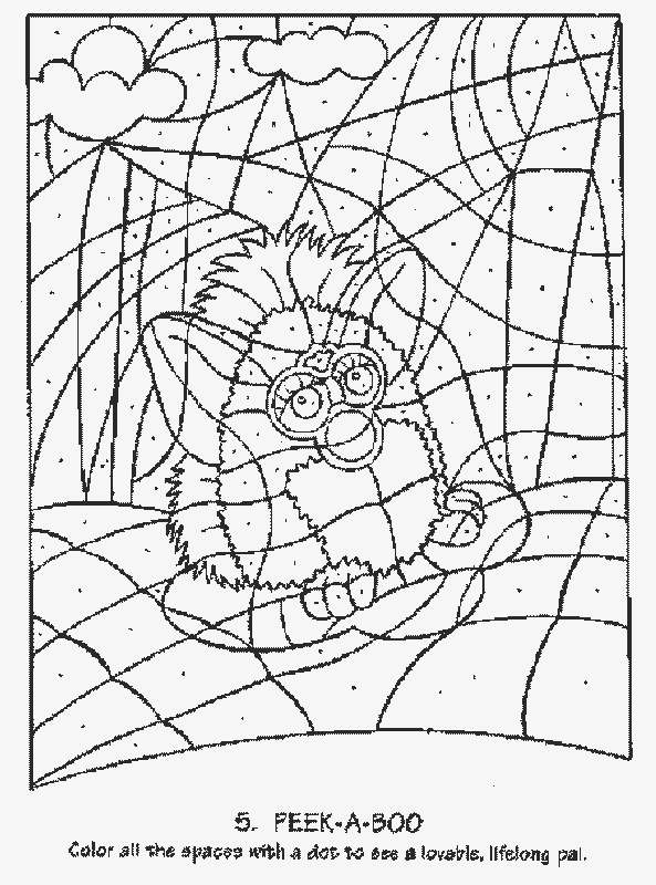 Free Furby Coloring Pages Color by Number printable