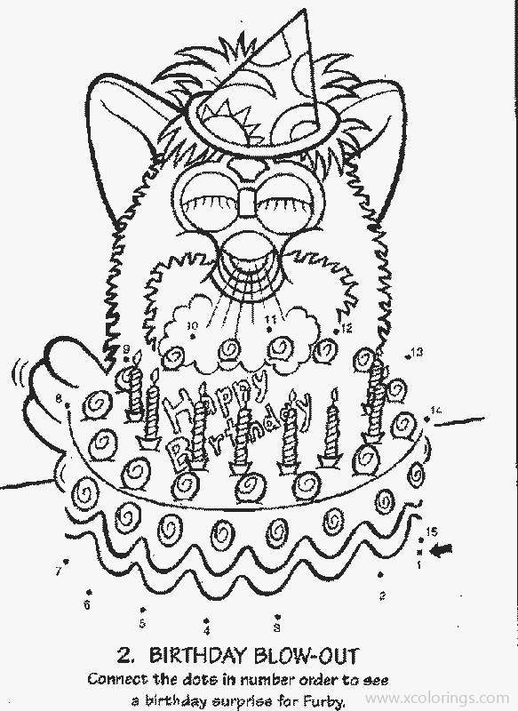 Free Furby Coloring Pages Connect the Dots printable