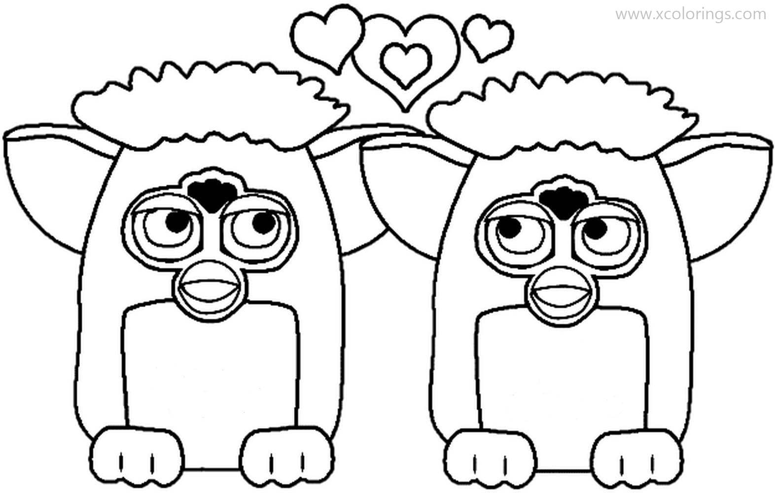 Free Furby Coloring Pages Gorillas Love printable