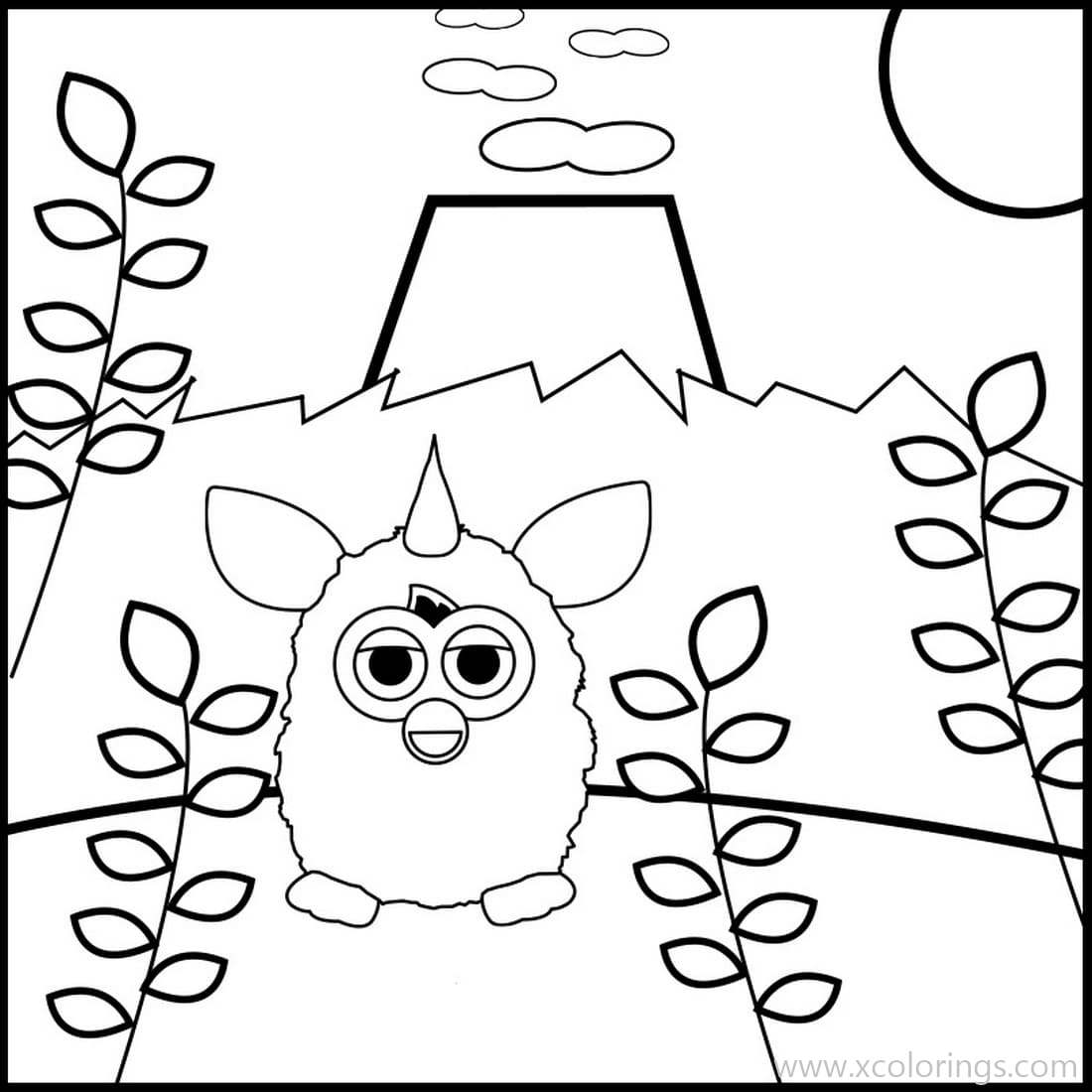 Furby Coloring Pages Volcano - XColorings.com