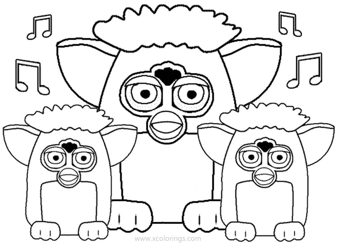 Free Furby Gorillas Coloring Pages printable