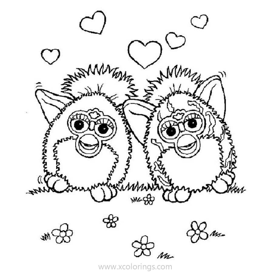 Free Furby Love Fuby Coloring Pages printable