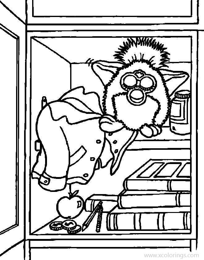Free Furby in Closet Coloring Pages printable