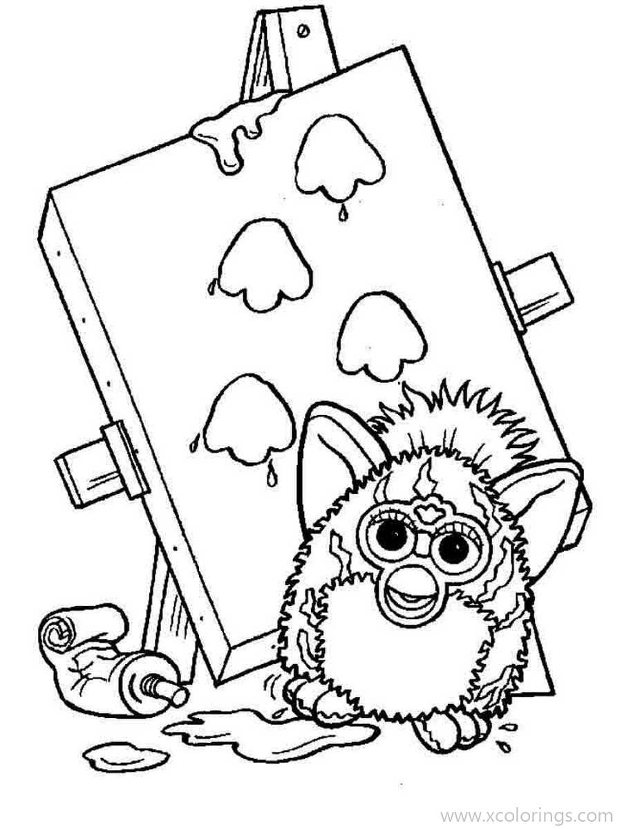 Free Furby is Painting Coloring Pages printable