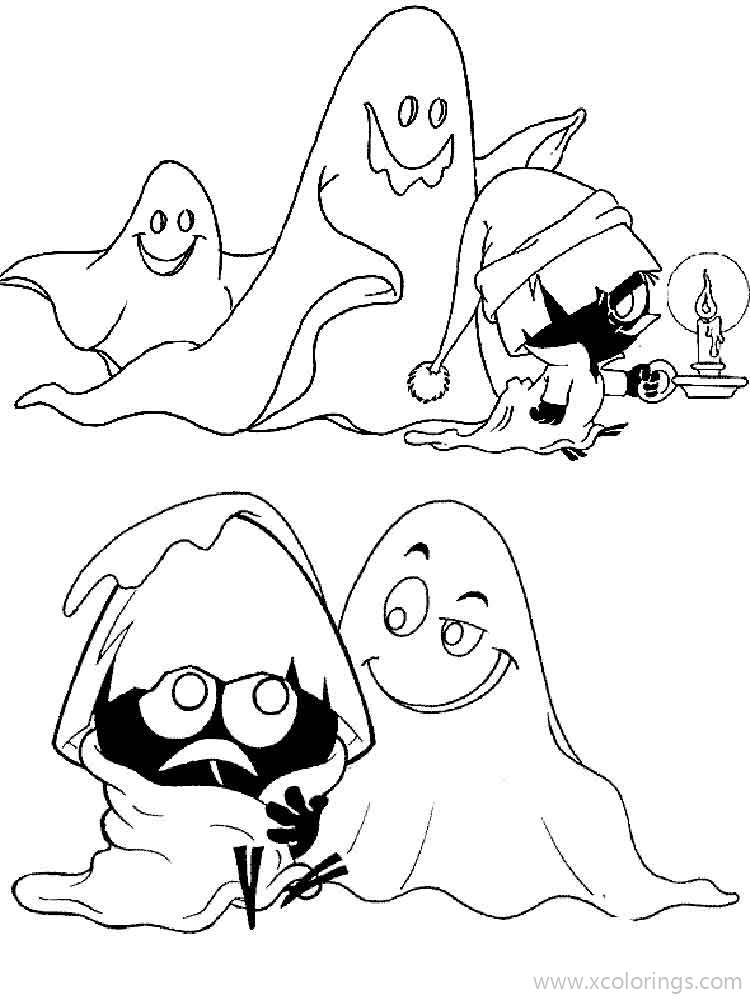 Ghosts from Calimero Coloring Pages - XColorings.com