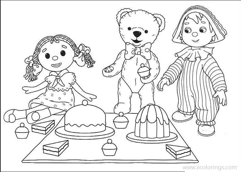 Free Happy Birthday Andy Pandy Coloring Pages printable