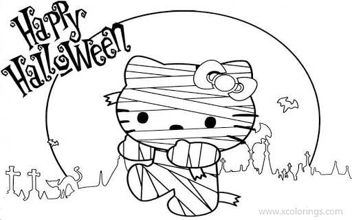 Free Hello Kitty Halloween Coloring Pages Walking Dead printable
