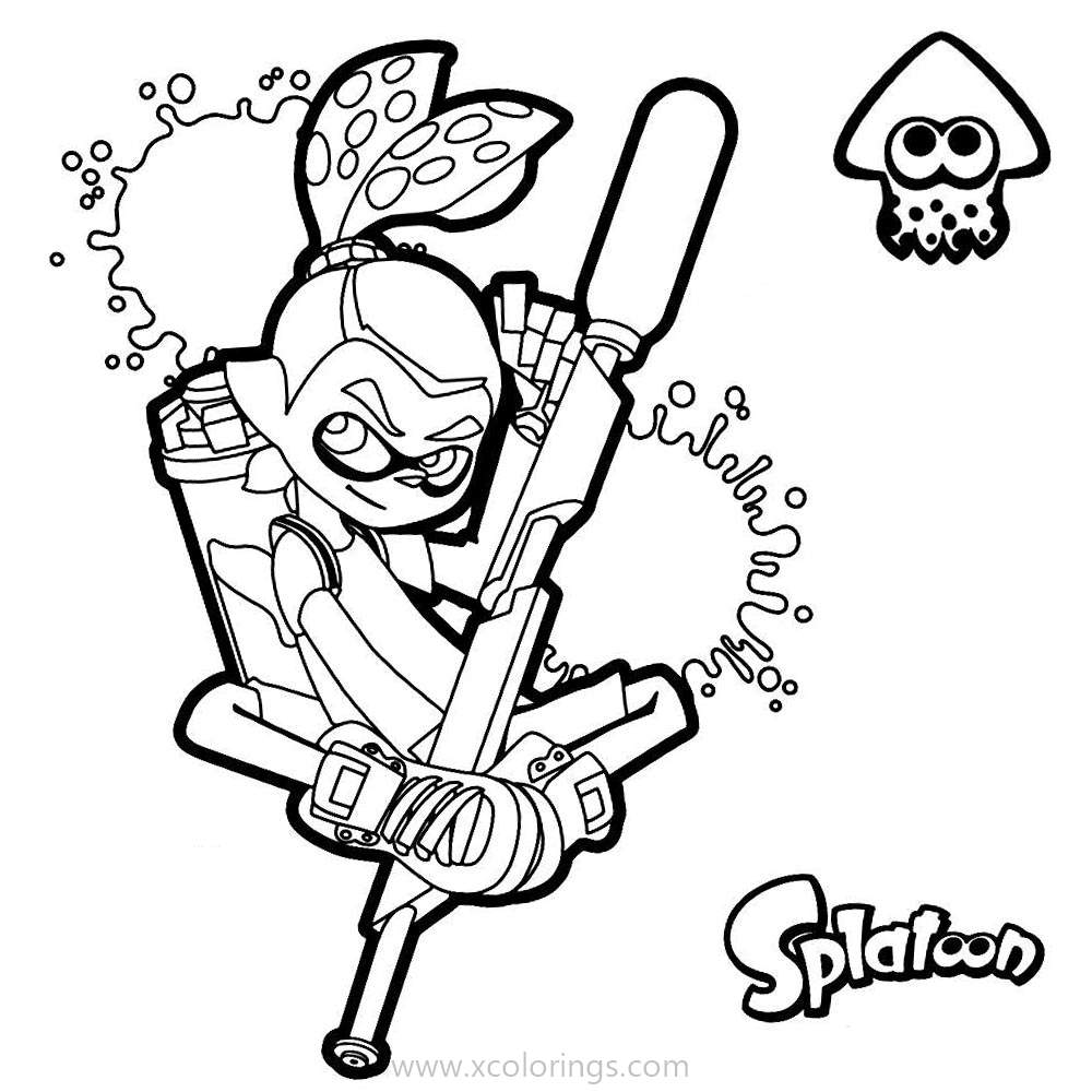 Splatoon Coloring Sheet Printable Pages Sketch Coloring Page