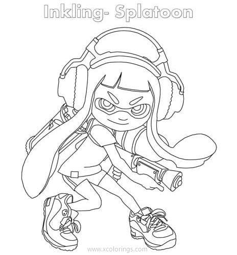 Free Inkling from Splatoon Coloring Pages printable