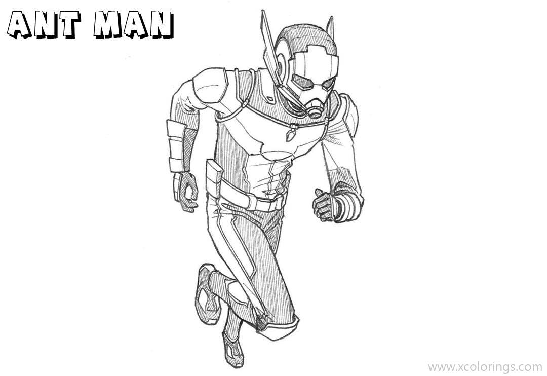 Free Lang as Ant Man Coloring Pages printable
