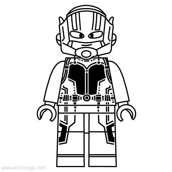 Free Lego Ant Man Coloring Pages Black and White printable