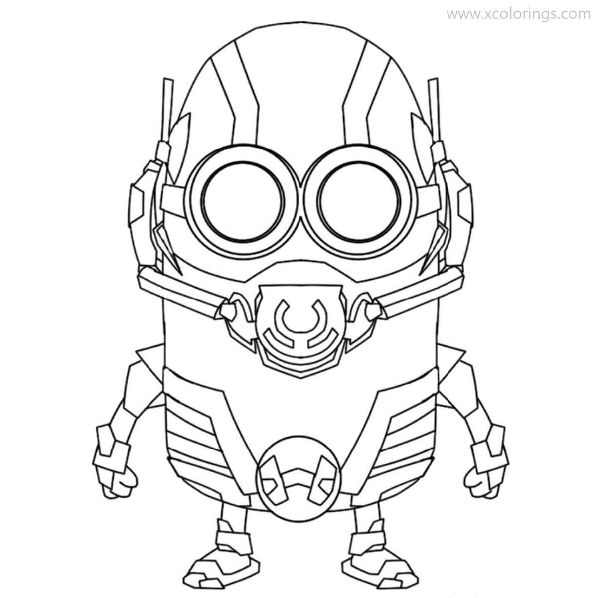 Free Little Ant Man Robot Coloring Pages printable