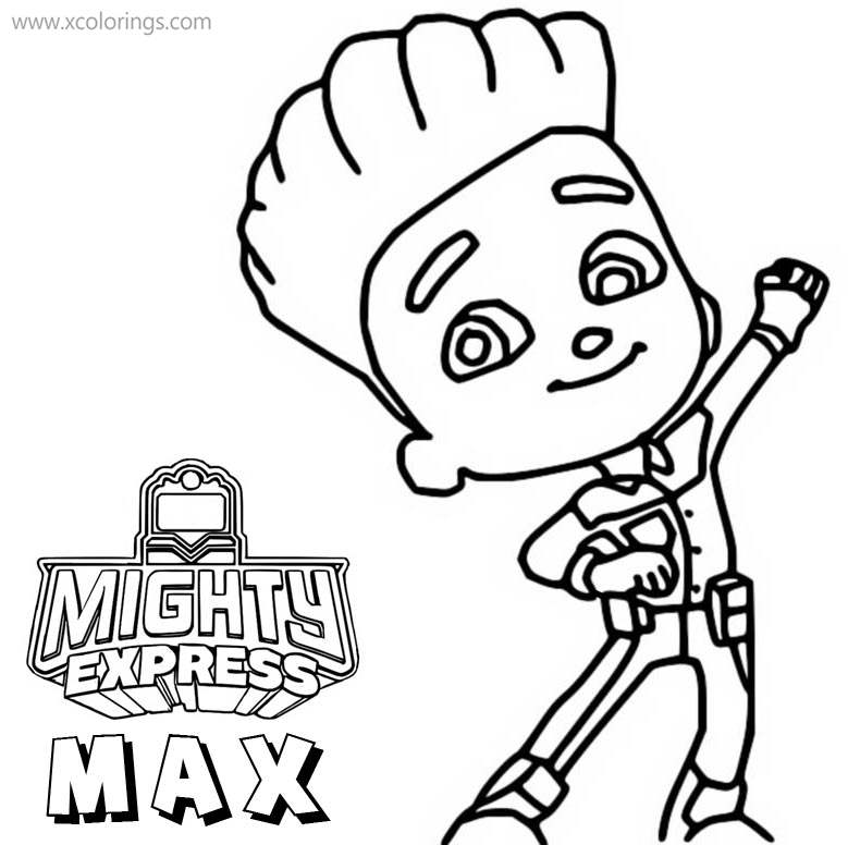 Free Mighty Express Coloring Pages Boy Max printable