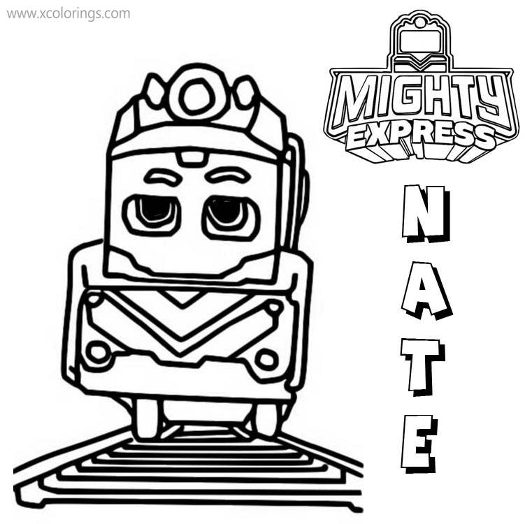 Free Mighty Express Coloring Pages Freight Nate printable
