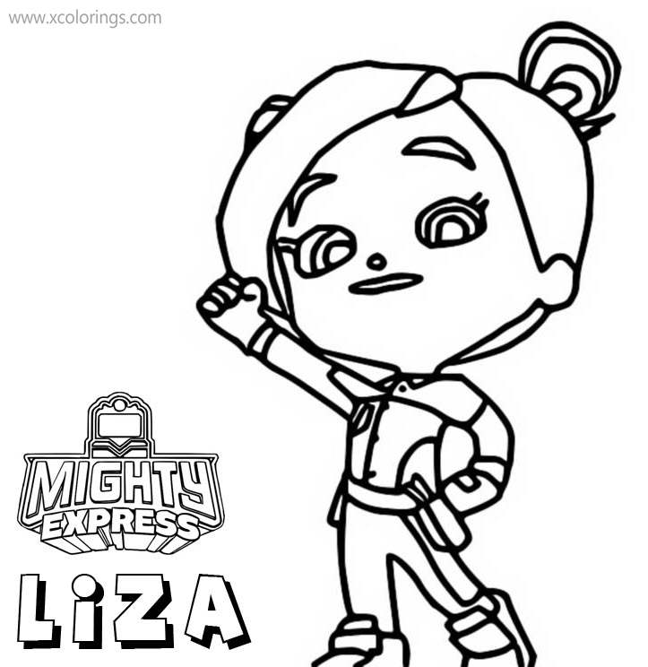 Free Mighty Express Coloring Pages Liza printable