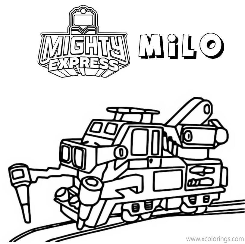 Free Mighty Express Coloring Pages Mechanic Milo printable