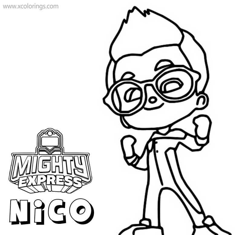 Free Mighty Express Coloring Pages The Boy Nico printable