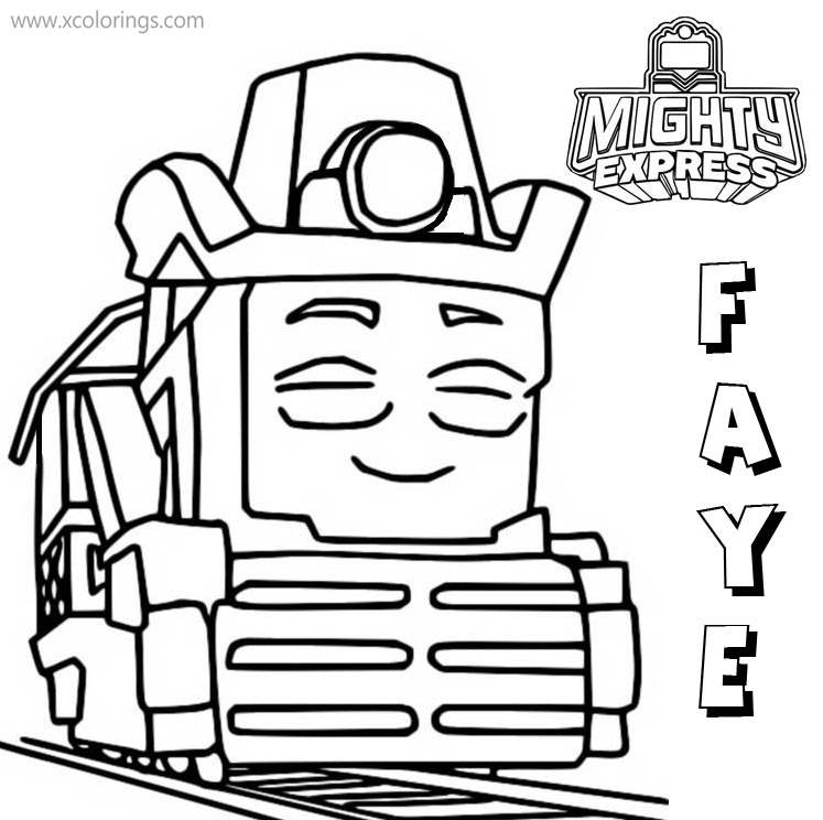 Free Mighty Express Train Coloring Pages Farmer Faye printable