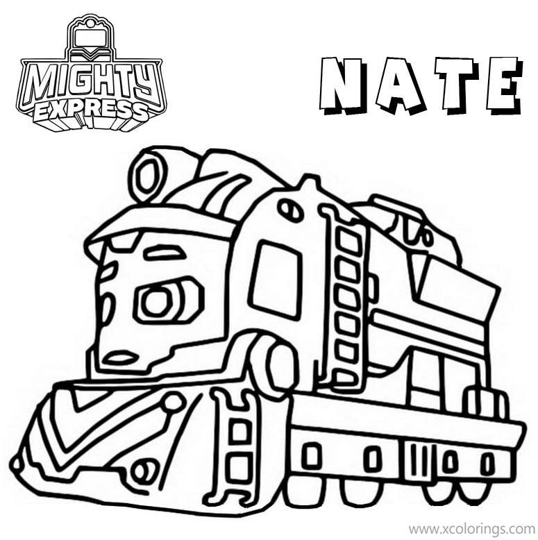 Free Mighty Express Train Coloring Pages Nate printable