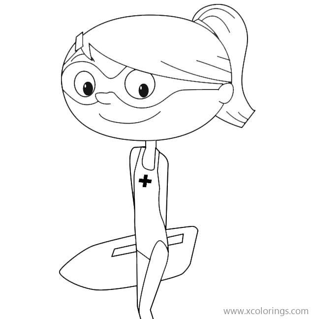 Free Mirette Investigates Coloring Pages Mirrete with A Surfboard printable
