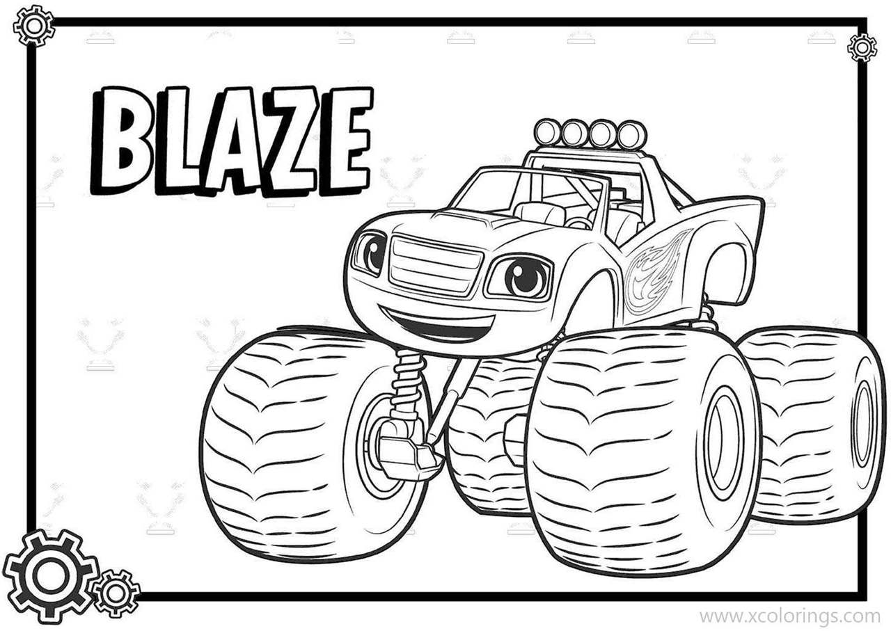 Free Monster Truck Blaze Coloring Pages printable