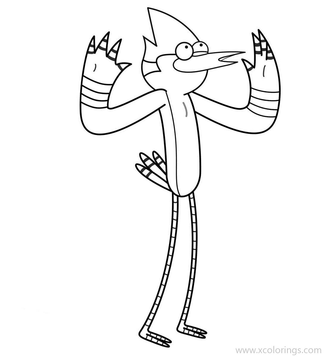 Free Mordecai From Regular Show Coloring Page printable