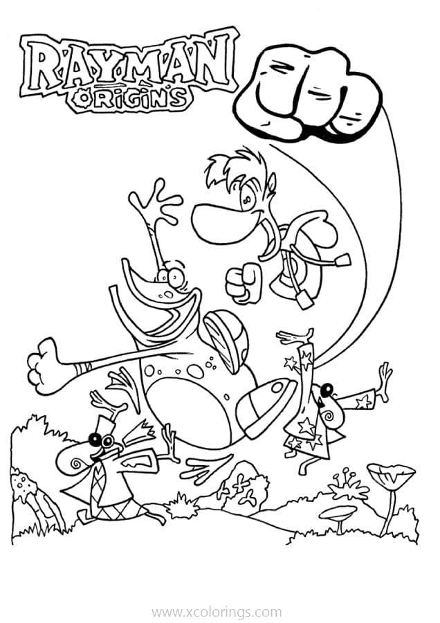 Free Rayman Coloring Pages Characters printable
