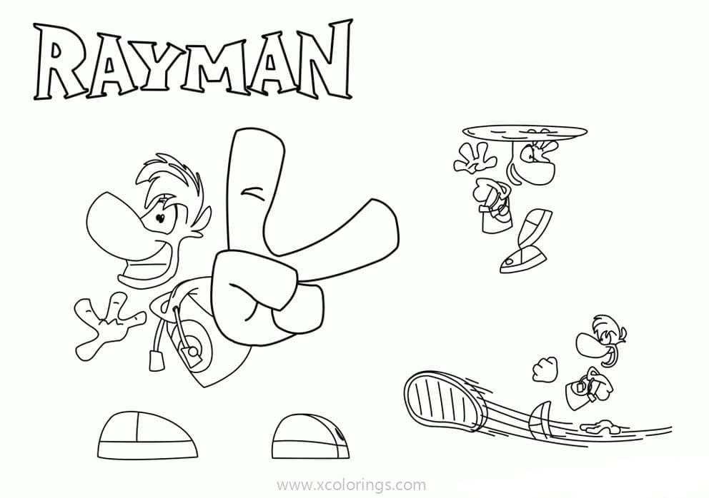 Free Rayman Coloring Pages with Rayman Logo printable