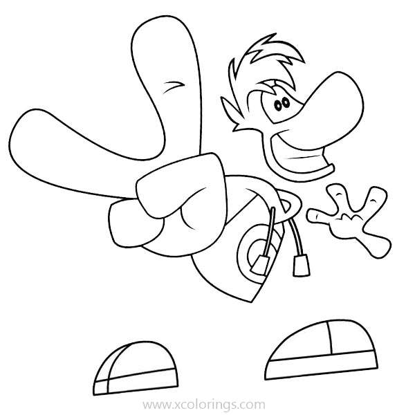 rayman with globox coloring page Drawings rayman (video games) – printable coloring pages