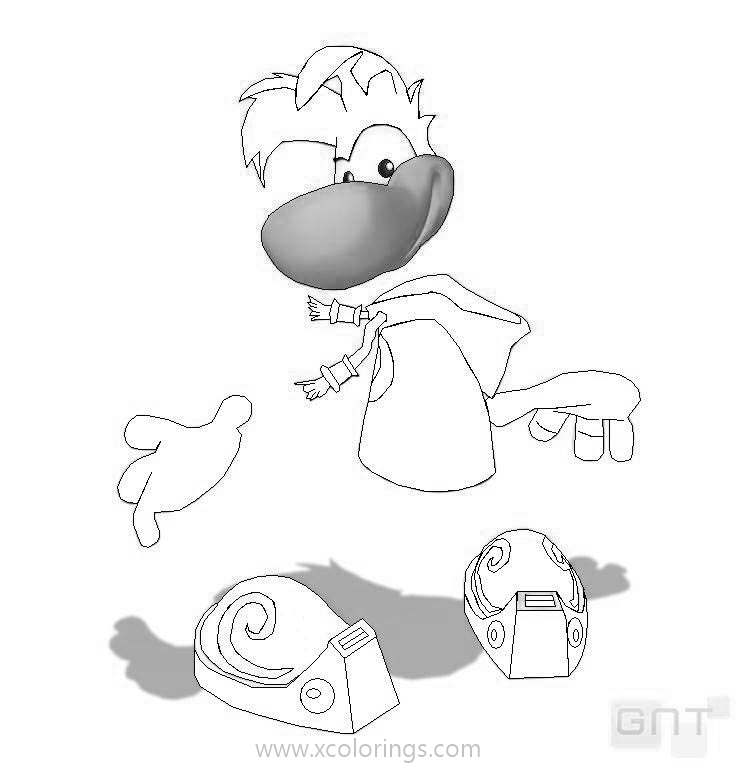 Free Rayman Looking Back Coloring Pages printable