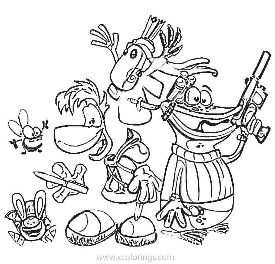 Free Rayman and Friends Coloring Pages printable