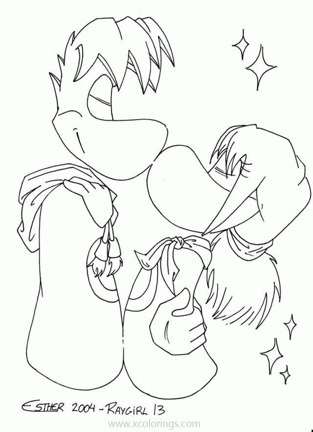 Free Rayman and Girlfriend Coloring Pages printable
